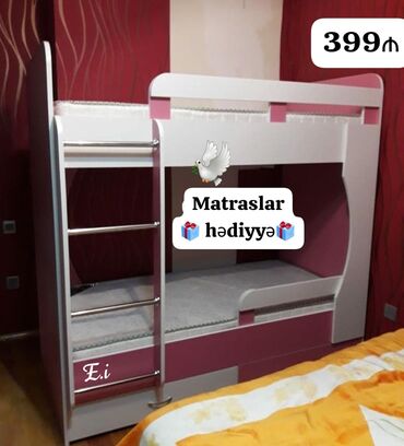 двухъярусная кровать для детей: Oğlan və qız üçün, Yeni, Çarpayı