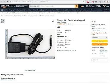 Adapteri i punjači za laptop: Punjač za bateriju – 21,8 V / 0,6 A (EU utikač) - Model — 5