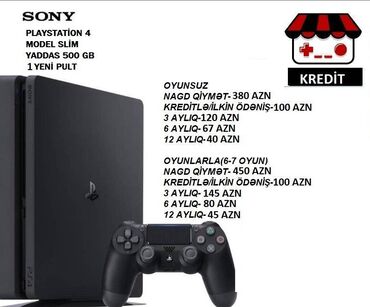 PS4 (Sony Playstation 4): Playstation 4 Nagd ve kredit Cemi 10 deq erzinde onlayn senedlesme