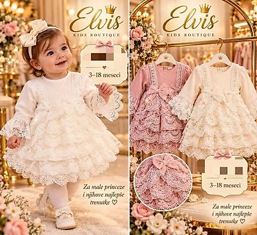 haljine akcija: Elegantna čipkana haljinica za bebe – Elvis Kids Boutique - Veličine — 1