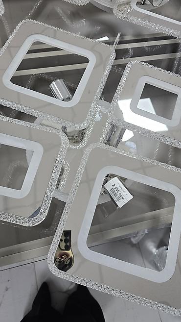кристалы: Потолочный светильник LED с декоративными квадратными модулями - — 1