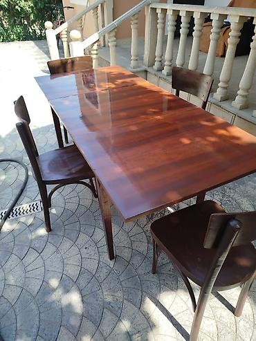 Mebel: Mətbəx üçün, İşlənmiş, Açılan, Dördbucaq masa, 4 stul — 3