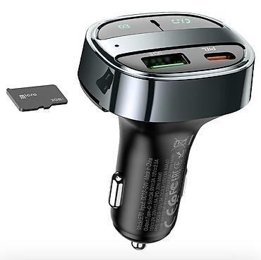 fm: Автомобильный Bluetooth FM-трансмиттер Hoco E70 (30W) - Подключение — 5