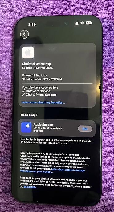 Apple iPhone: IPhone 15 Pro Max, 256 ГБ, Black Titanium, Кабель — 5