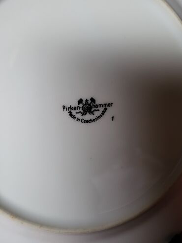 Kuhinjski setovi: Tanjiri desertni 1945g+ Pirkenhammer Cehoslovacka. Tanjiri bez — 9