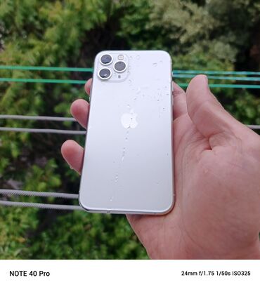 Apple iPhone: IPhone 11 Pro, 64 GB, Matte Silver, Zəmanət, Simsiz şarj, Face ID