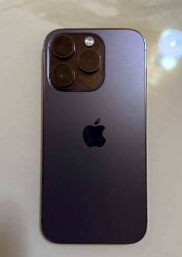 Apple iPhone: IPhone 14 Pro, 128 GB, Deep Purple, Barmaq izi, Face ID