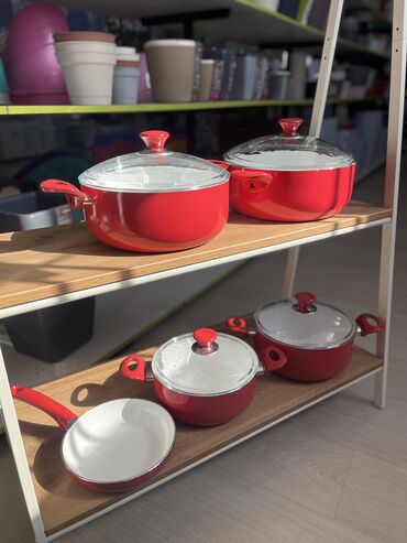 Другие товары для дома и сада: Набор кастрюль + сковорода с антипригарным покрытием турецкого