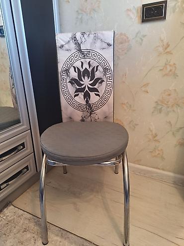 silver kitchen: Кухонный стол и стул, Б/у, Самовывоз, цвет - Серый — 5