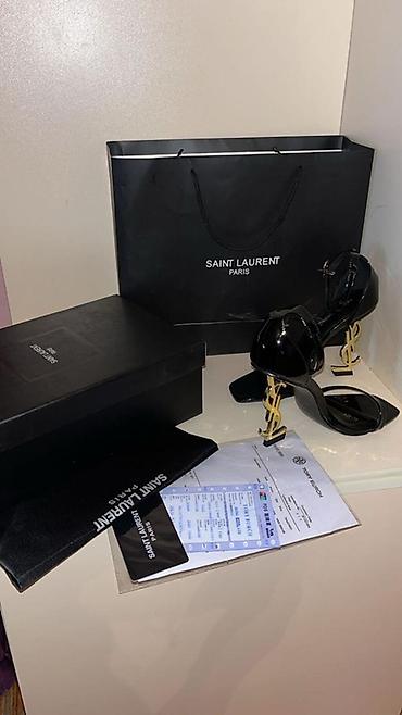 Saint Laurent Paris qadın dəri ayaqqabıları - Model: Opyum Sandals