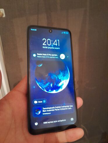 Redmi: Redmi Note 9 Pro, 128 GB, rəng - Mavi, Barmaq izi, İki sim kartlı