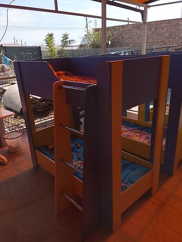 bunk bed: Двухъярусная детская кровать, Новый, ЛДСП, цвет - Синий — 3