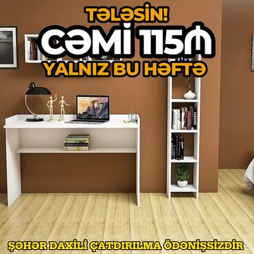 Uşaq masaları: Oğlan və qız üçün, Yeni, Siyirməli, Yazı masası, Stulsuz — 26