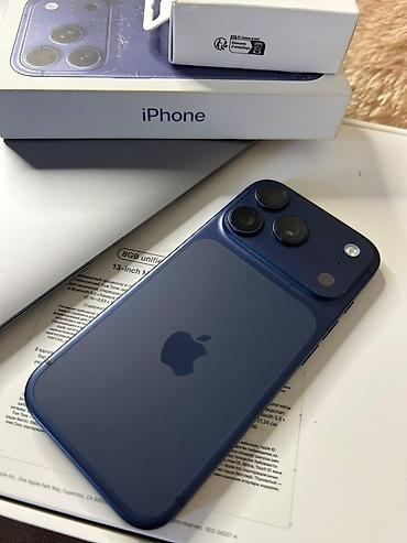 Мобильные телефоны и аксессуары: IPhone 17 Pro, Голубой, Face ID — 3