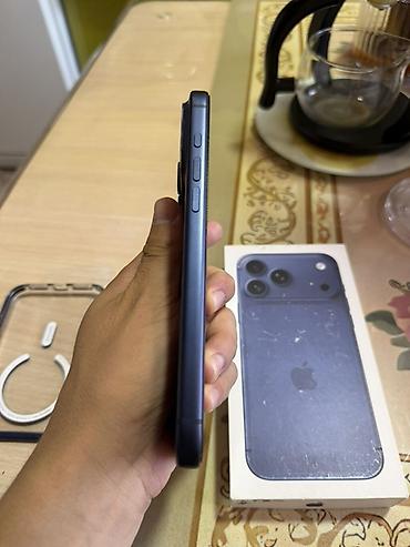 iphone 113: IPhone 17 Pro Max, Б/у, 256 ГБ, Blue Titanium, Коробка, 100 % — 6