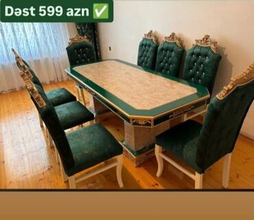 Masa və oturacaq dəstləri: Qonaq otağı üçün, Yeni, Açılmayan, Dördbucaq masa, 6 stul -da lalafo.az — 5 Masa və oturacaq dəstləri: Qonaq otağı üçün, Yeni, Açılmayan, Dördbucaq masa, 6 stul — 5