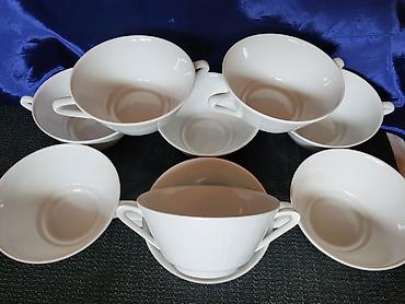 Kuhinjski setovi: Cinije za supe,corbe 9kom.1949 do 1991god.Scherzer,Bavaria. Cinije — 7