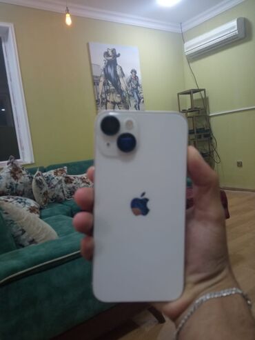 Apple iPhone: IPhone 13, 128 GB, Ağ, Zəmanət, Face ID, Sənədlərlə