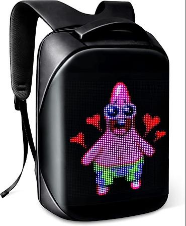 Туристические рюкзаки: LED ekranlı ağıllı bel çantası - Ön paneldə tam rəngli LED matris — 4