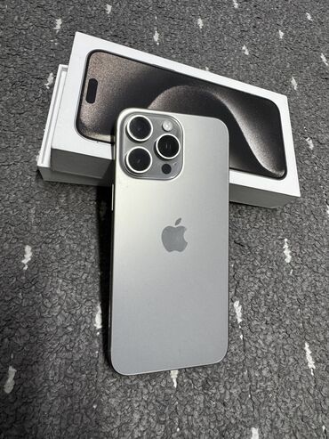 Apple iPhone: IPhone 15 Pro Max, Б/у, 512 ГБ, Natural Titanium, Коробка, 95 %