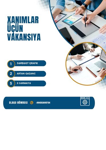 reklam ustasi vakansiya: SMM menecer tələb olunur, Onlayn iş, İstənilən yaş, Təcrübəsiz