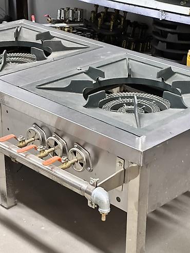 Пищевая промышленность: Промышленная газовая плита для ресторана/столовой, 2 горелки - — 4