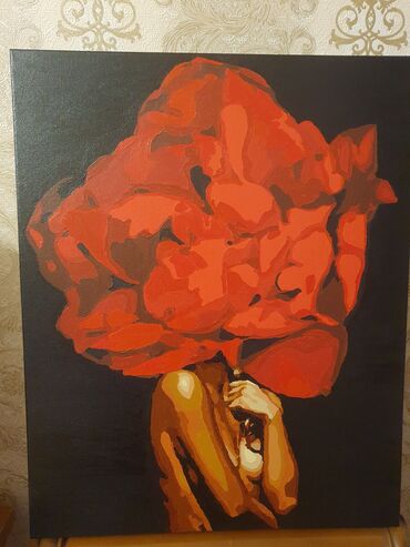 Şəkillər, tablolar: Əl isı, kətan uzərində akril boya ilə cəkılib, ручная работален — 5