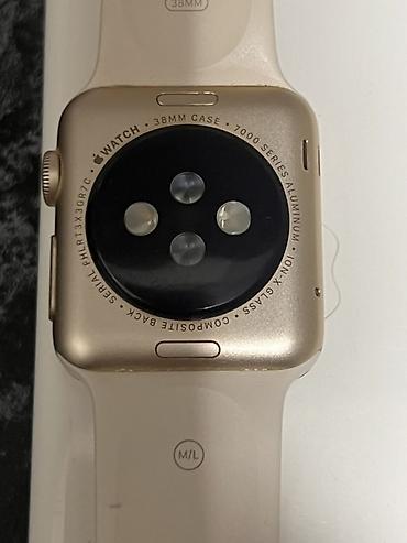 irsad electronics smart saatlar: Apple Watch Series 2 nəsil – Gold/alüminium korpus, krem rəngli — 5