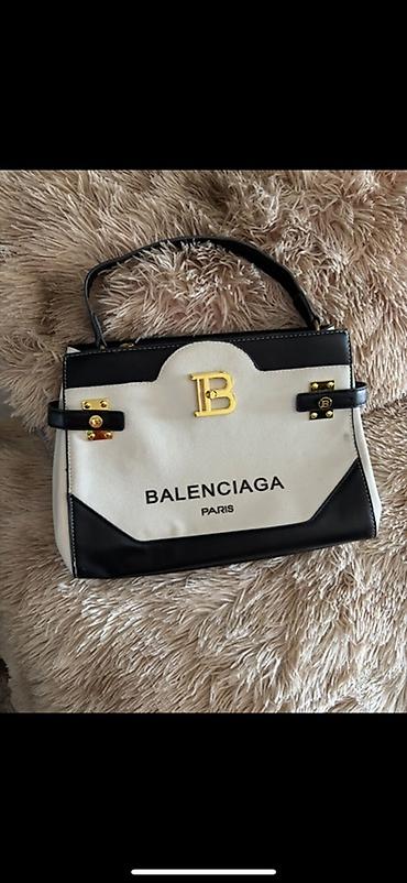 balenciaga: Məhsul: Qadın geyim dəsti və çanta - Mavi rəngli, ağ etnik/naxışlı — 3