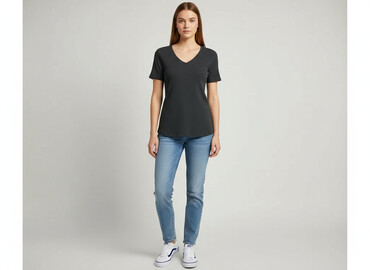 gray t shirty: Angelo Litrico, T-shirt damski, rozmiar M