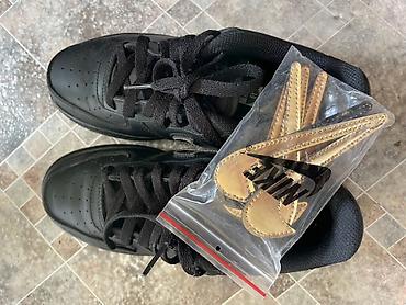 air force 1: Мужские кроссовки, 38.5, Nike, Б/у, цвет - Черный, Самовывоз, Платная доставка — 4