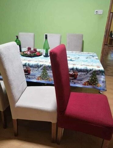 Prekrivači za nameštaj: ✨ Navlake za stolice sa visokim naslonom – BEZ KARNERA ✨ U pakovanju — 8