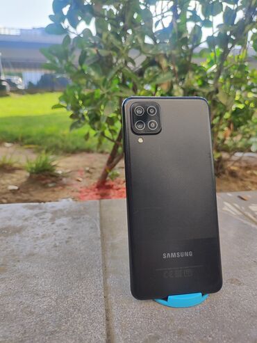 samsung z fold 3 ikinci el: Samsung Galaxy A12, 64 GB, rəng - Qara, Düyməli, Barmaq izi, Face ID