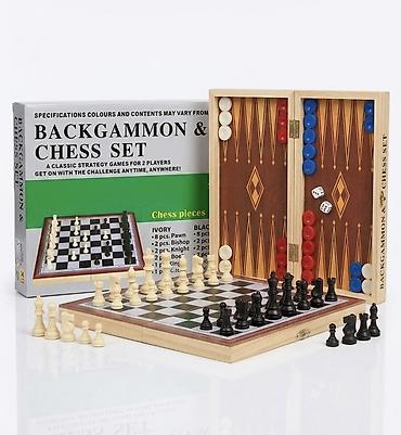 Набор настольных игр 2‑в‑1: шахматы и нарды. Размер: 49х49 см -