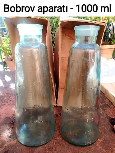 Tibbi avadanlıq: Bobrov aparatı – 1000 ml - Həcm: 1000 ml (şüşə üzərində mm/ ml şkala — 1