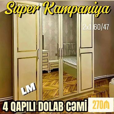 mini skaf: 4 qapılı dolab – Super Kampaniya Ölçülər: 2 x 1.60 / 47 Rəng: açıq — 1