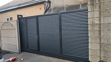 Откатные ворота: Откатные ворота под ключ - Тип: консольные откатные ворота с калиткой — 1