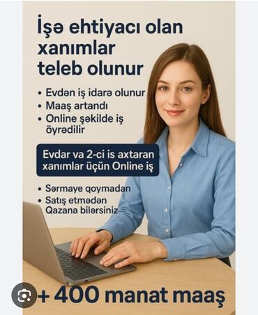 Inzibati heyət: Marketoloq tələb olunur, Onlayn iş, İstənilən yaş, Təcrübəsiz