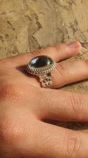Digər aksesuarlar: Gümüş üzük – iri şəffaf dürrü nəcəf (Quartz) daşlı - Material: gümüş — 4