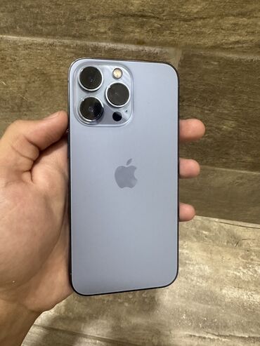 куплю бу телевизор в бишкеке: IPhone 13 Pro, Б/у, 256 ГБ, Pacific Blue, Чехол, 78 %