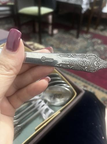 bıcaqlar: Gümüşü rəngdə bıçaq–qaşıq–çəngəl dəsti - Kolleksiya tipli süfrə — 3