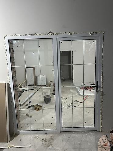 эшик ички: Стеклянные перегородки на заказ - Конструкция: две створки, одна с — 1