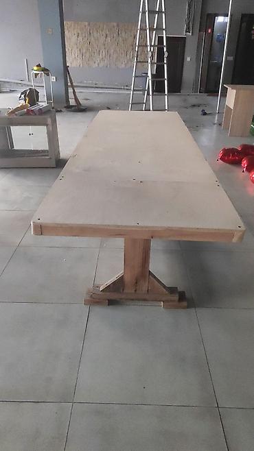 стол для кормления: Taxta uzun masa - Material: təbii ağac karkas, üst hissə — 5