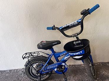 Uşaq dünyası: Uşaq velosipedi – STEELS/Sport (mavi) - 12 düym təkərlər (naqışlı — 1