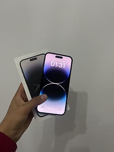 IPhone 14 Pro Max, Б/у, 128 ГБ, Черный, Коробка, 100 %