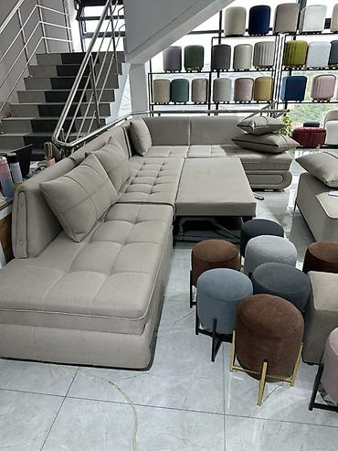sofa: Угловой модульный диван с функцией сна - Г-образная компоновка с — 4