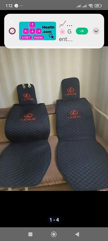 сиденье lexus: Чехлы Экокожа, цвет - Черный, Lexus, Новый, Самовывоз — 2
