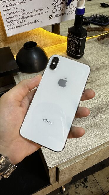 iphone x qiymeti 2023: IPhone X, 64 GB, Ağ, Face ID