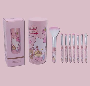 Косметика: Кисти для макияжа, Hello kitty, Компактные, удобно брать в дорогу. 400