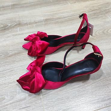 Женская обувь: Туфли, 39.5, H&M, Новый, цвет - Красный — 2